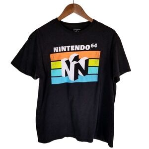 Nintendo 64 N64 Retro Graphic T-Shirt Men's Large Black 2020 Gaming